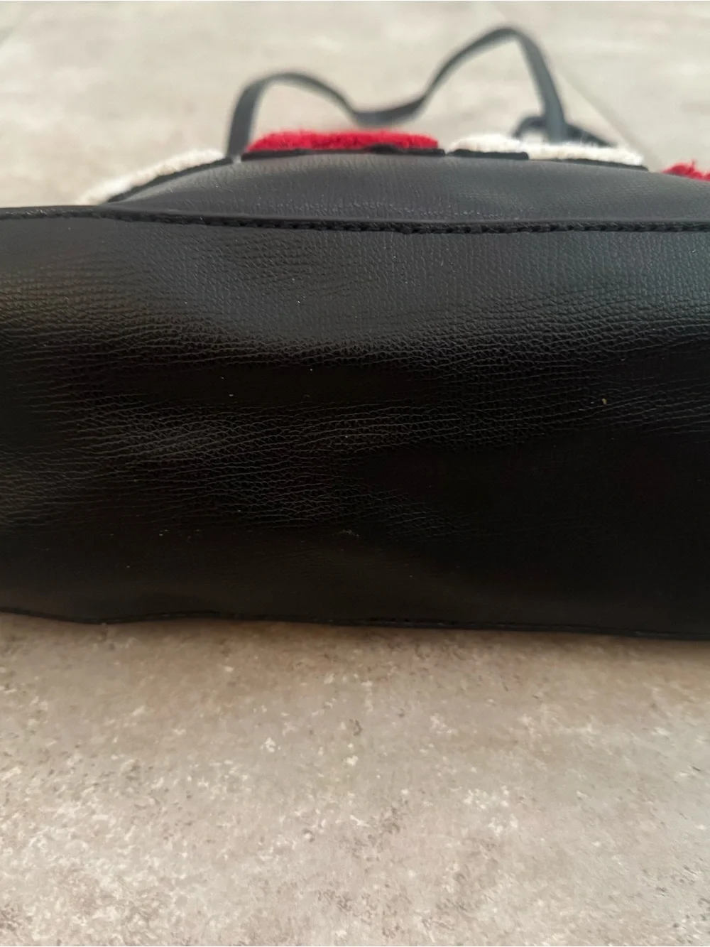 Karl Lagerfeld Maybelle Black Tote with White and Red 'KARL' Appliqué